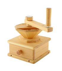 Image showing Wooden hand-mill