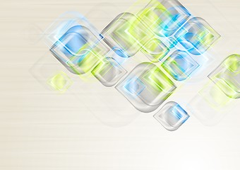 Image showing Shiny elegant shapes. Vector background