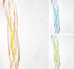 Image showing Bright wavy backgrounds