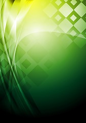 Image showing Bright green tech background. Vector