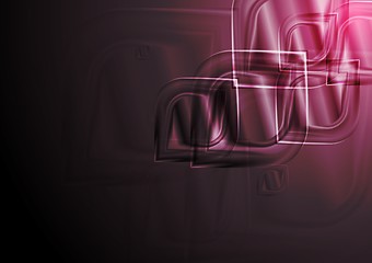 Image showing Dark vector design with abstract shapes