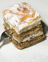 Image showing gibanica traditional Slovenian dessert cake with poppy seeds app