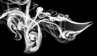 Image showing Abstraction: magic white smoke pattern 