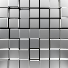 Image showing Silver monochrome cubes