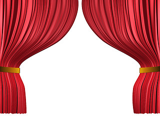 Image showing Curtain on white