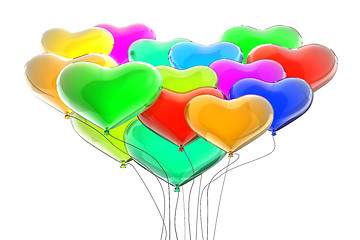 Image showing Rainbow colors balloons