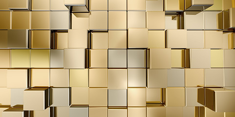 Image showing Gold cubes