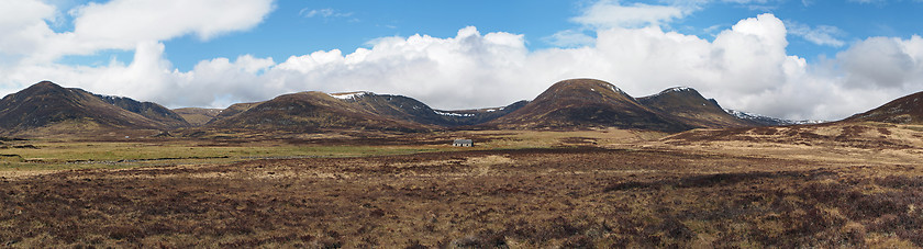 Image showing East mountain range seen from Glen Banchor, Scotland highlands