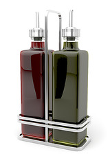 Image showing Olive oil and vinegar
