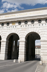 Image showing    triumphal arch ?u?ere Burgtor or Heldentor Heldenplatz  Rings