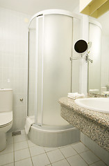 Image showing bathroom shower toilet interior  Ljubljana Slovenia Europe