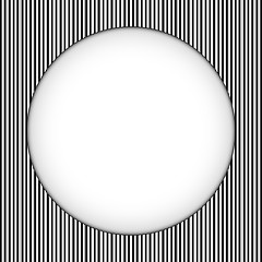 Image showing Circle Border Black and White Stripes