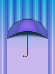 Image showing Beautiful Umbrella Protection Rain Blue - Vector