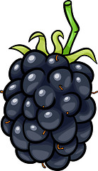 Image showing blackberry fruit cartoon illustration