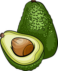 Image showing avocado fruit cartoon illustration