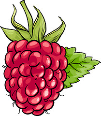 Image showing raspberry fruit cartoon illustration