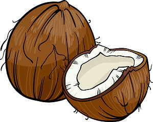 Image showing coconut cartoon illustration