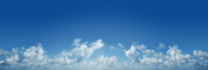 Image showing Panoramic heavenly clouds background