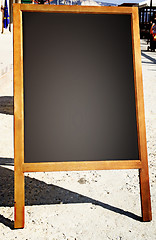 Image showing Restaurant menu chalkboard 