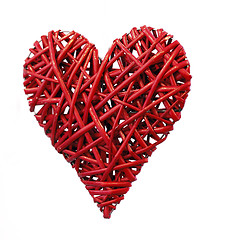 Image showing Hand made red heart