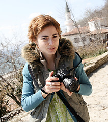 Image showing Professional woman photographer 