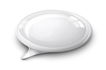 Image showing Speech bubble white and glossy