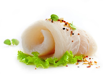 Image showing fresh raw fish fillet