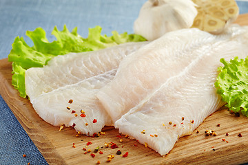 Image showing fresh raw fish fillet