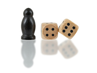 Image showing Pawn with reflection