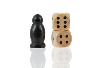 Image showing Pawn with reflection