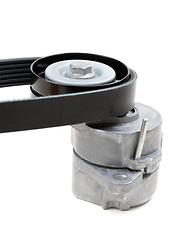 Image showing Generator belt tensioner pulley with Poly-V belt