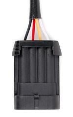 Image showing Plastic four-contact electrical connector for the car
