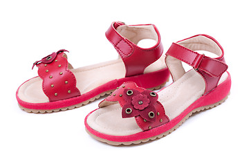 Image showing Red Child Sandals