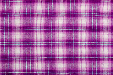 Image showing Purple cloth, checkered background