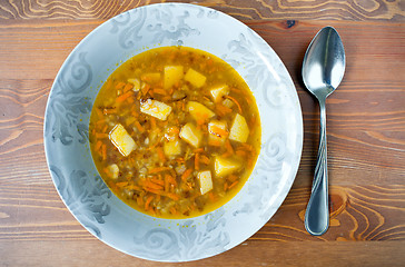 Image showing plate with soup