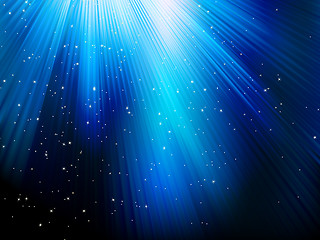 Image showing Stars on blue striped background. EPS 10