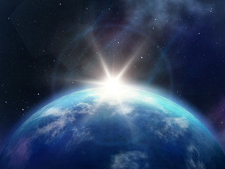 Image showing  Planet sunrise