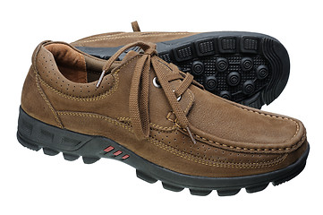 Image showing Brown men shoes