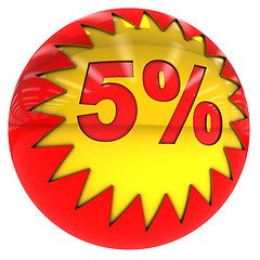 Image showing ball with five percent