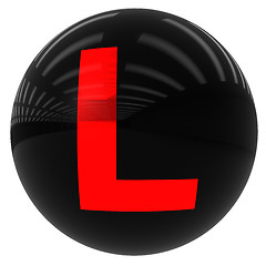Image showing ball with the letter L