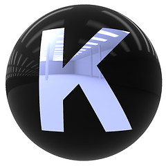 Image showing ball with the letter K