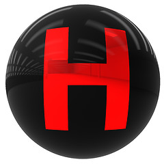 Image showing ball with the letter H
