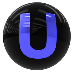 Image showing ball with the letter U