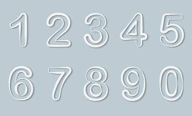 Image showing numbers set. Vector.