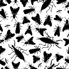 Image showing Insect seamless pattern