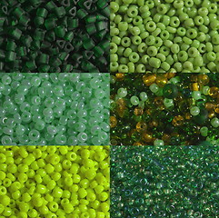 Image showing Green beads macro