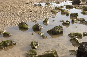 Image showing Rocks and sand