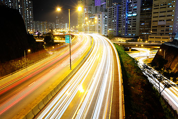 Image showing Traffic at night 