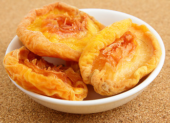 Image showing Dried peaches in bowl