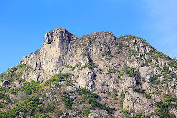 Image showing Lion rock mountain in Hong Kong 